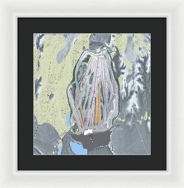 Bittersweet Ski Trail Map - Framed Print - Powderaddicts