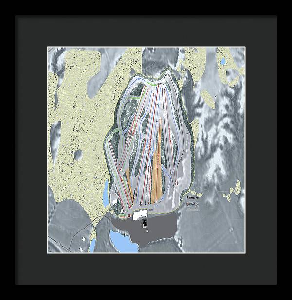 Bittersweet Ski Trail Map - Framed Print - Powderaddicts