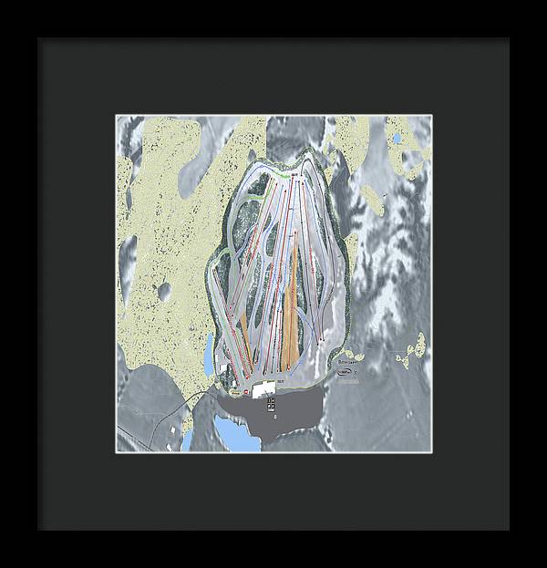 Bittersweet Ski Trail Map - Framed Print - Powderaddicts