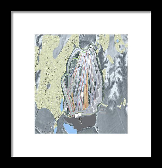 Bittersweet Ski Trail Map - Framed Print - Powderaddicts