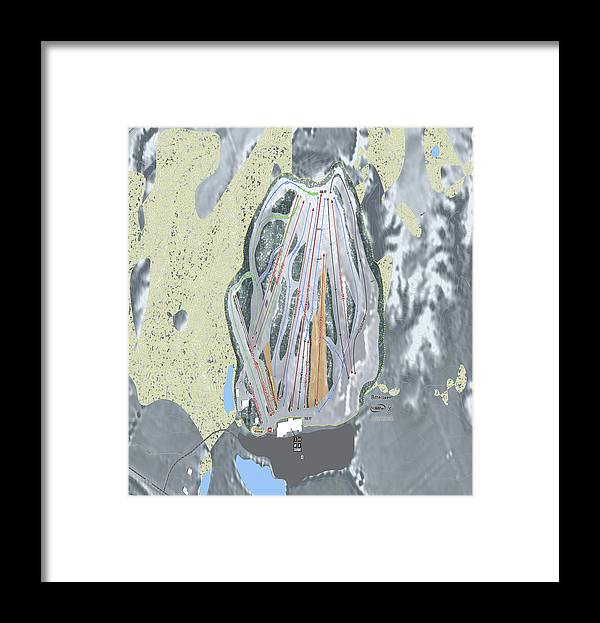 Bittersweet Ski Trail Map - Framed Print - Powderaddicts