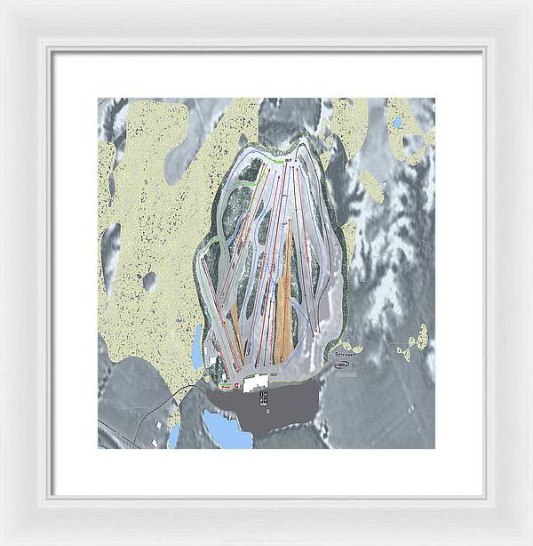 Bittersweet Ski Trail Map - Framed Print - Powderaddicts