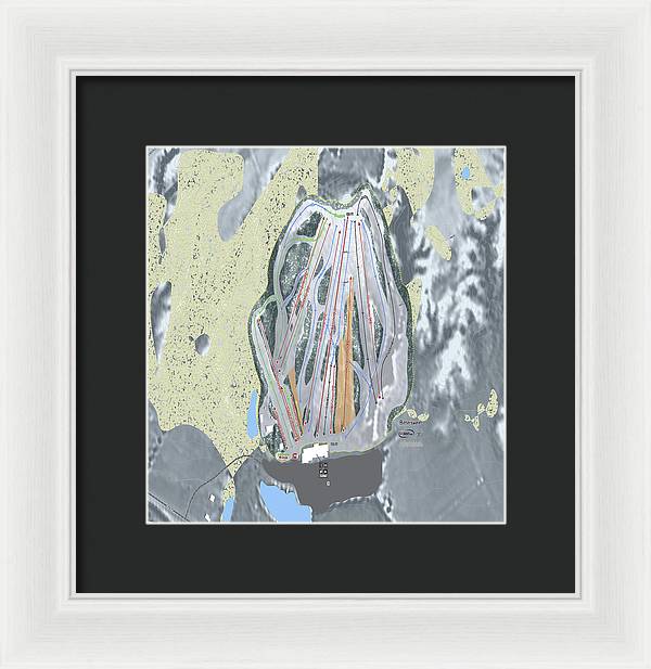 Bittersweet Ski Trail Map - Framed Print - Powderaddicts