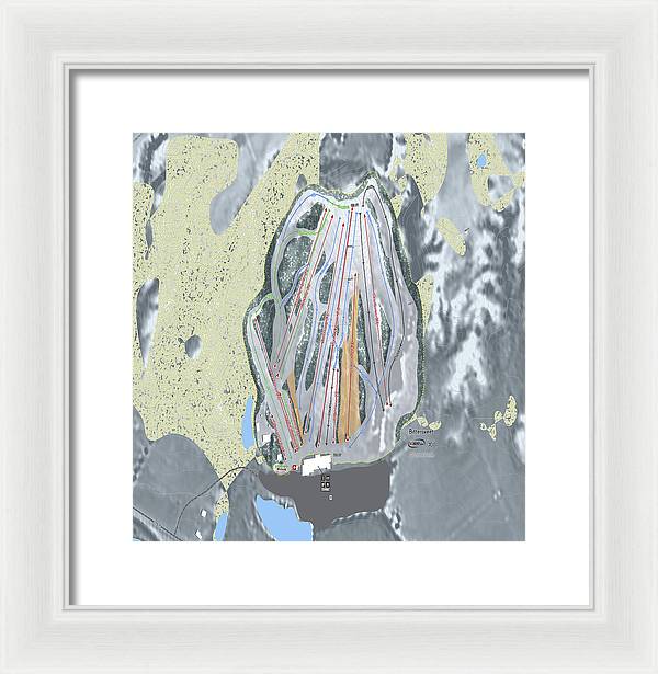 Bittersweet Ski Trail Map - Framed Print - Powderaddicts