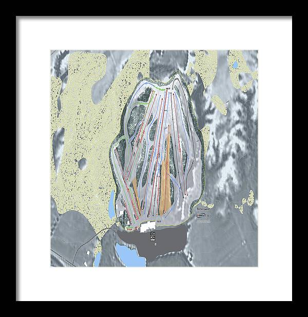 Bittersweet Ski Trail Map - Framed Print - Powderaddicts