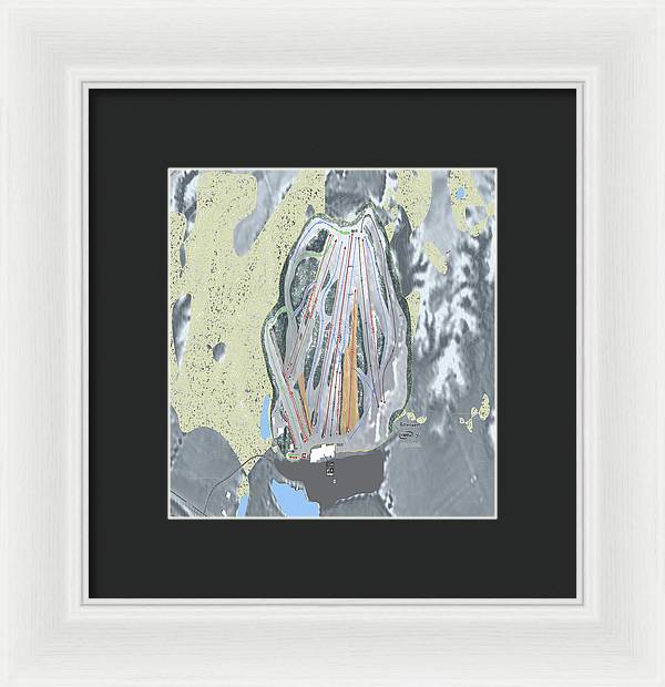 Bittersweet Ski Trail Map - Framed Print - Powderaddicts