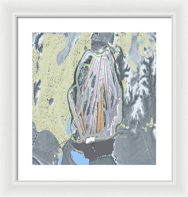 Bittersweet Ski Trail Map - Framed Print - Powderaddicts