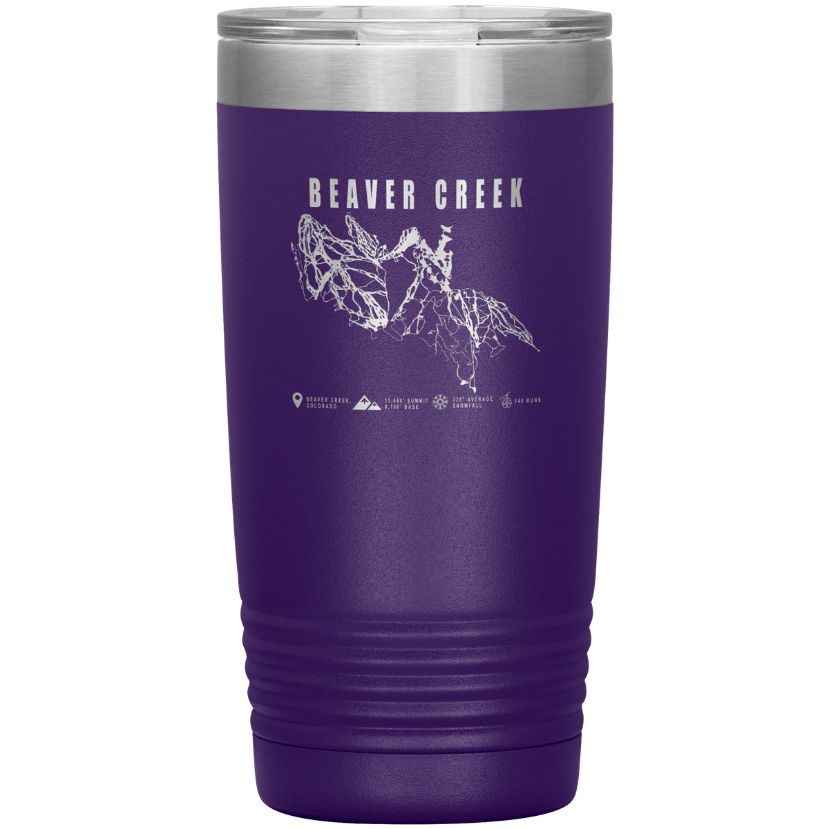 Beaver Creek Colorado Ski Trail Map 20oz Tumbler - Powderaddicts