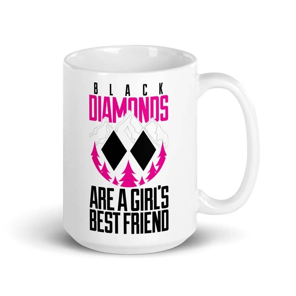 Black Diamonds Are A Girls Best Friend Mug - Powderaddicts