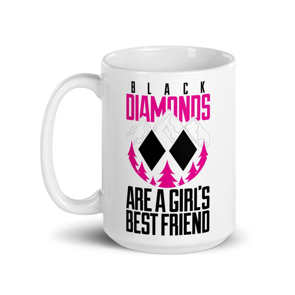 Black Diamonds Are A Girls Best Friend Mug - Powderaddicts