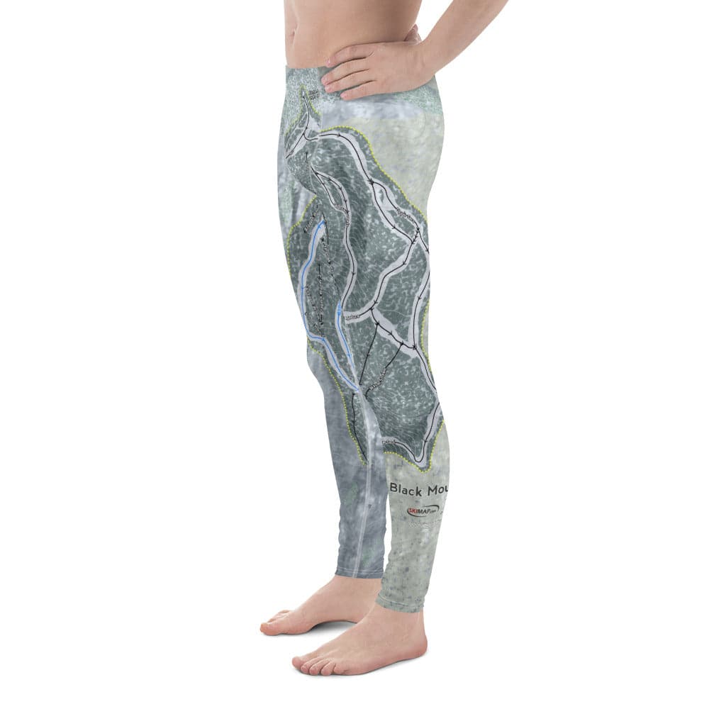 Black Mountain, Maine Ski Trail Map Men&#39;s Base Layer Bottom - Powderaddicts