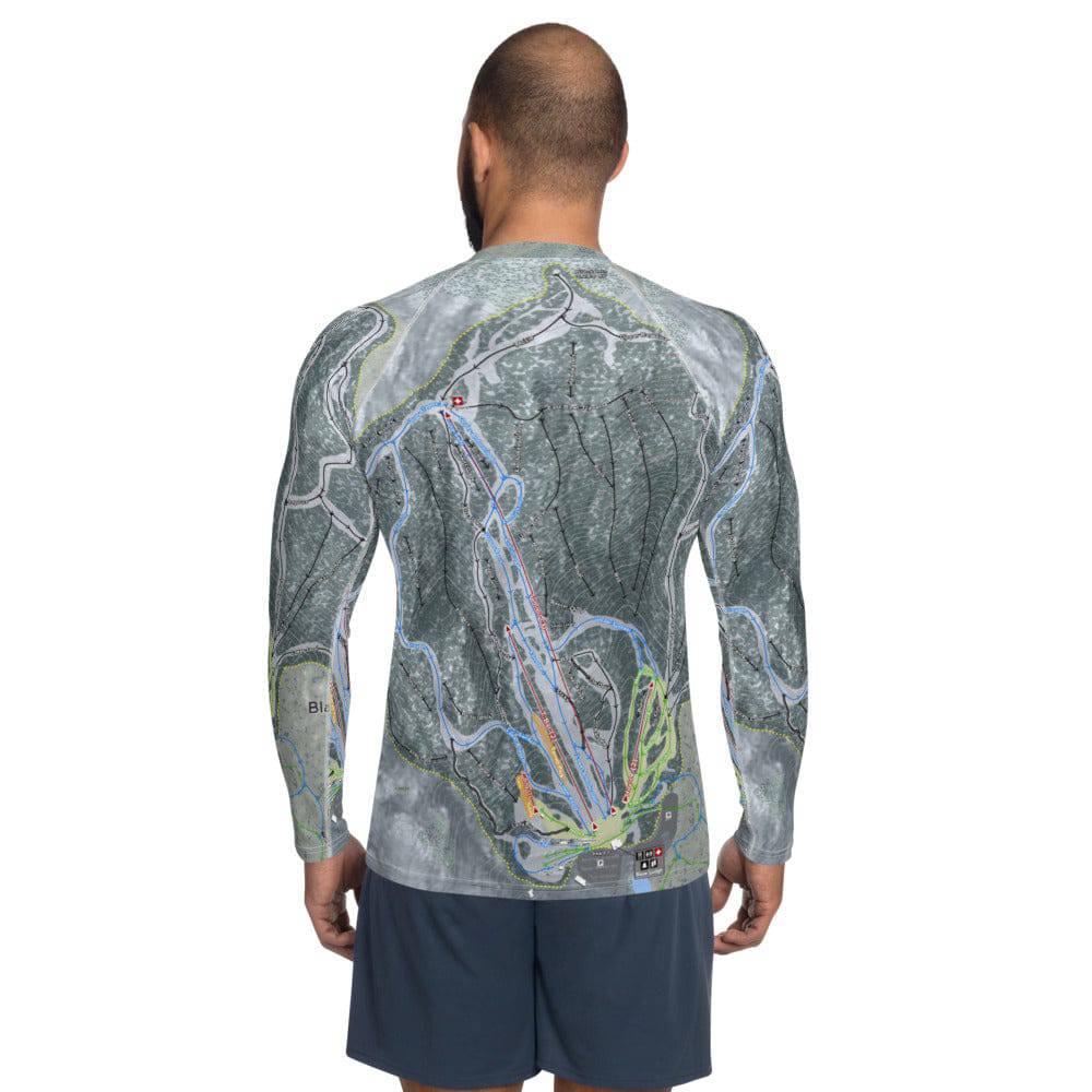 Black Mountain, Maine Ski Trail Map Men's Base Layer Top - Powderaddicts