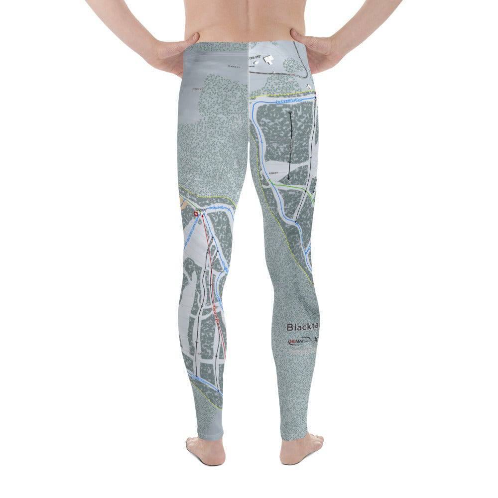 Blacktail, Montana Ski Trail Map Men's Base Layer Bottom - Powderaddicts
