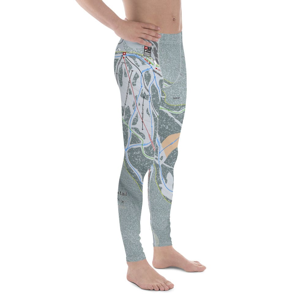 Blacktail, Montana Ski Trail Map Men's Base Layer Bottom - Powderaddicts