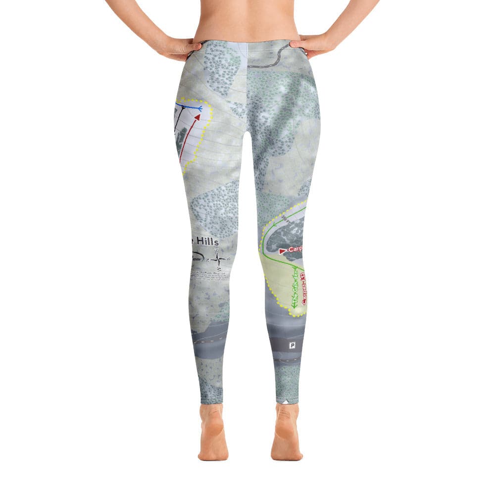 Blue Hills, Massachusetts Ski Trail Map Women's Base Layer Bottom - Powderaddicts