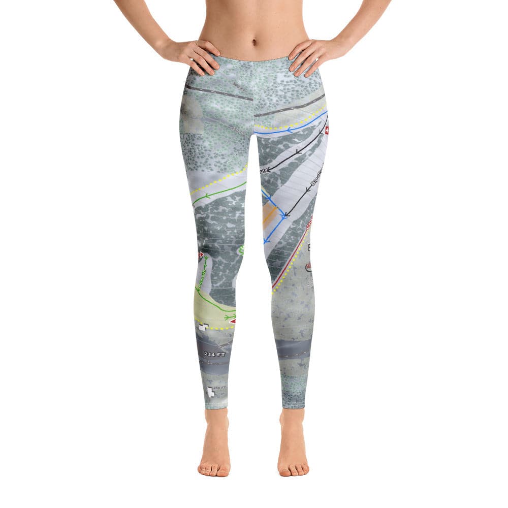 Blue Hills, Massachusetts Ski Trail Map Women's Base Layer Bottom - Powderaddicts