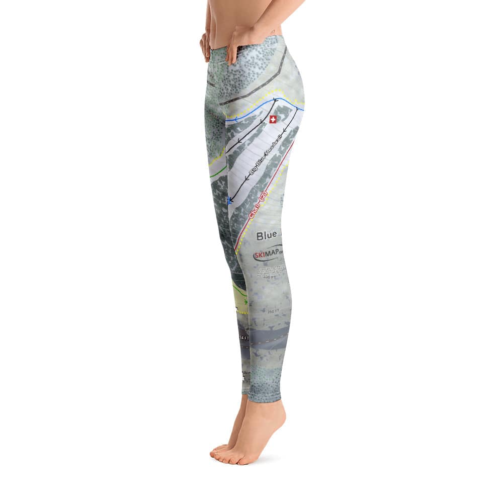 Blue Hills, Massachusetts Ski Trail Map Women's Base Layer Bottom - Powderaddicts