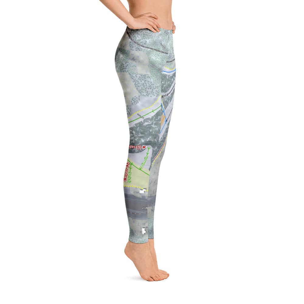 Blue Hills, Massachusetts Ski Trail Map Women's Base Layer Bottom - Powderaddicts
