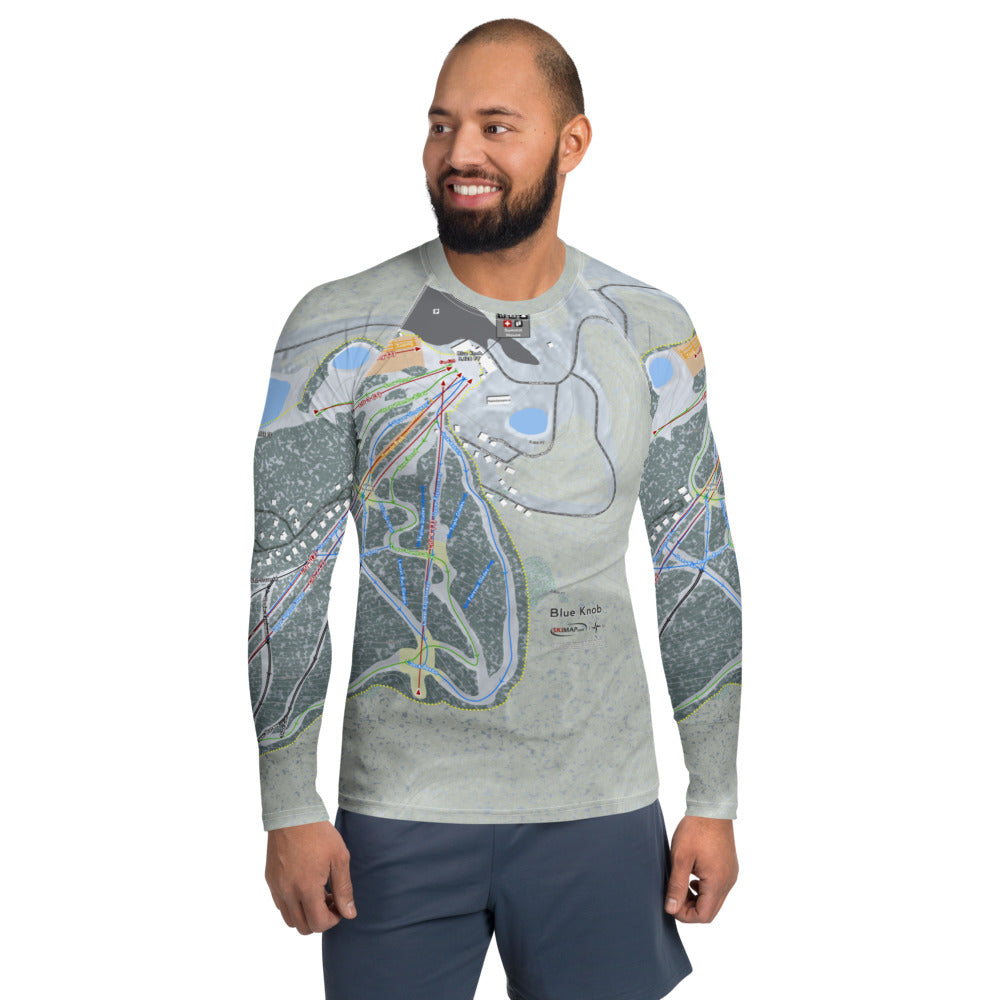 Blue Knob, Pennsylvania Ski Trail Map Men's Base Layer Top