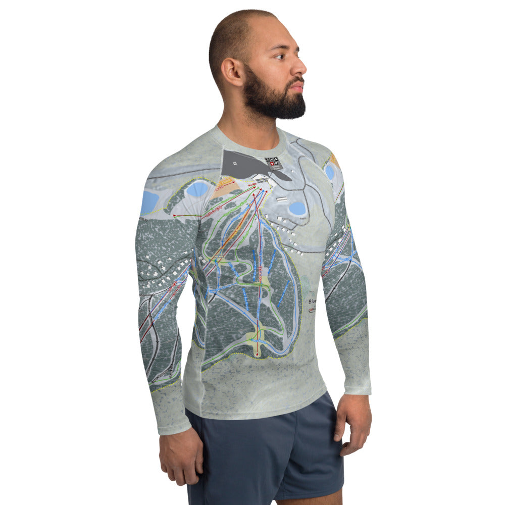Blue Knob, Pennsylvania Ski Trail Map Men's Base Layer Top - Powderaddicts