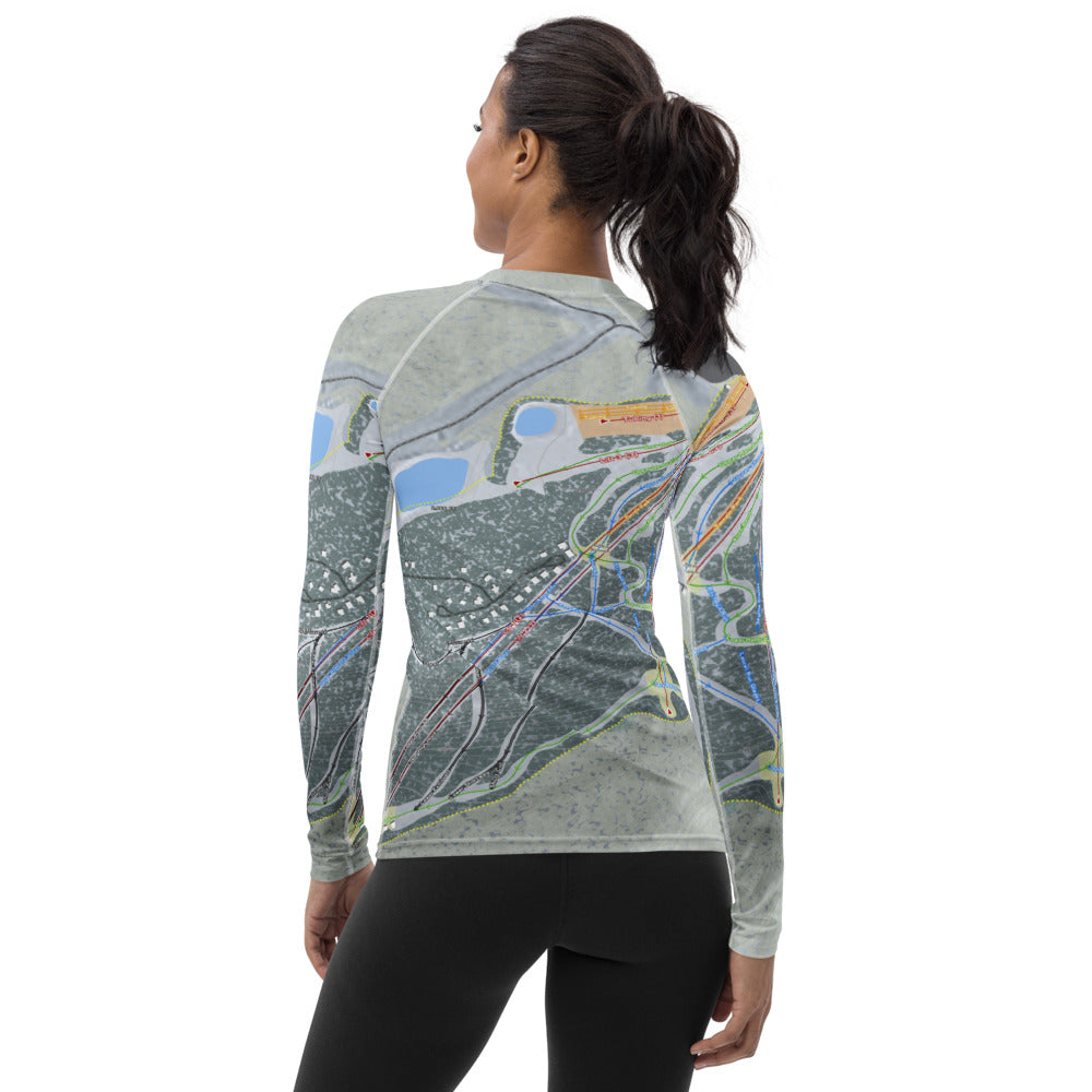 Blue Knob, Pennsylvania Ski Trail Map Women's Base Layer Top - Powderaddicts