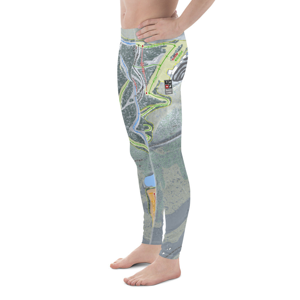 Blue Mountain, Pennsylvania Ski Trail Map Men&#39;s Base Layer Bottom - Powderaddicts