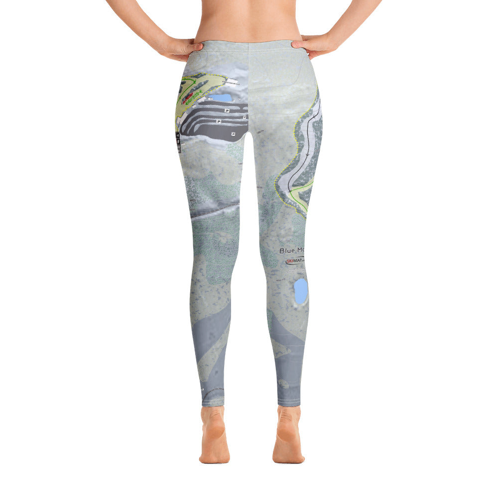 Blue Mountain, Pennsylvania Ski Trail Map Women's Base Layer Bottom - Powderaddicts