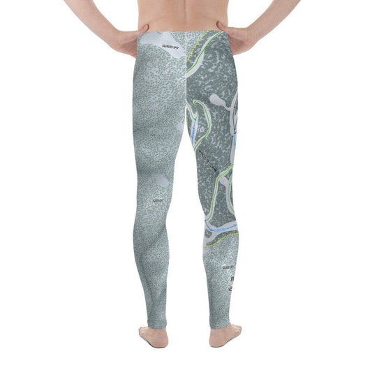 Bluewood, Washington ski Trail Map Men's Base Layer Bottom - Powderaddicts