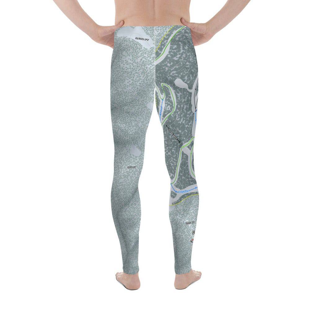 Bluewood, Washington ski Trail Map Men's Base Layer Bottom - Powderaddicts