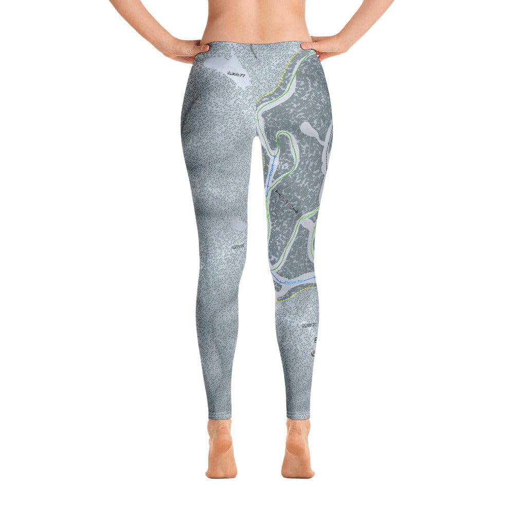 Bluewood, Washington ski Trail Map Women's Base Layer Bottom - Powderaddicts