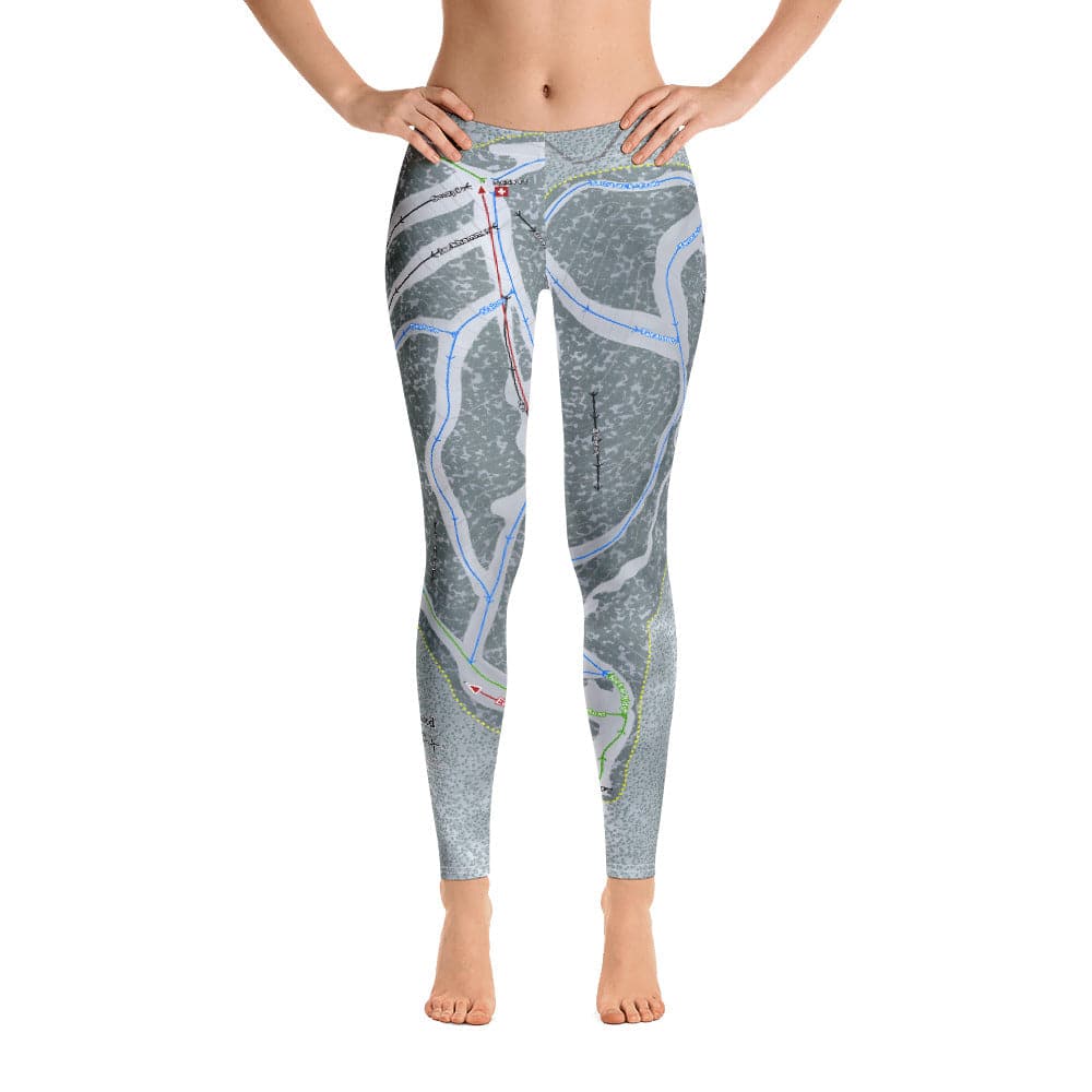 Bluewood, Washington ski Trail Map Women's Base Layer Bottom - Powderaddicts