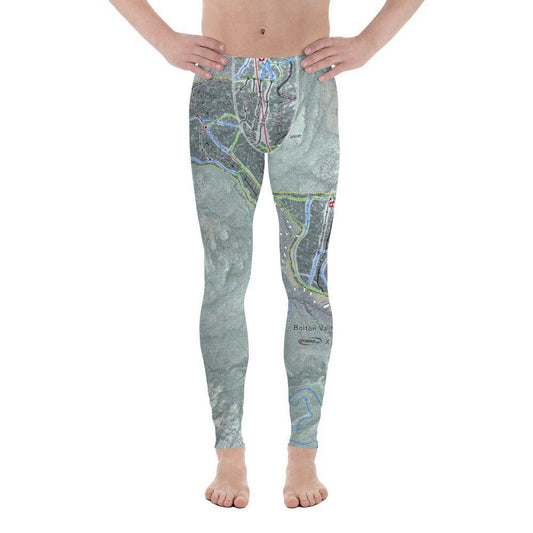Bolton Valley, Vermont Ski Trail Map Men's Base Layer Bottom - Powderaddicts
