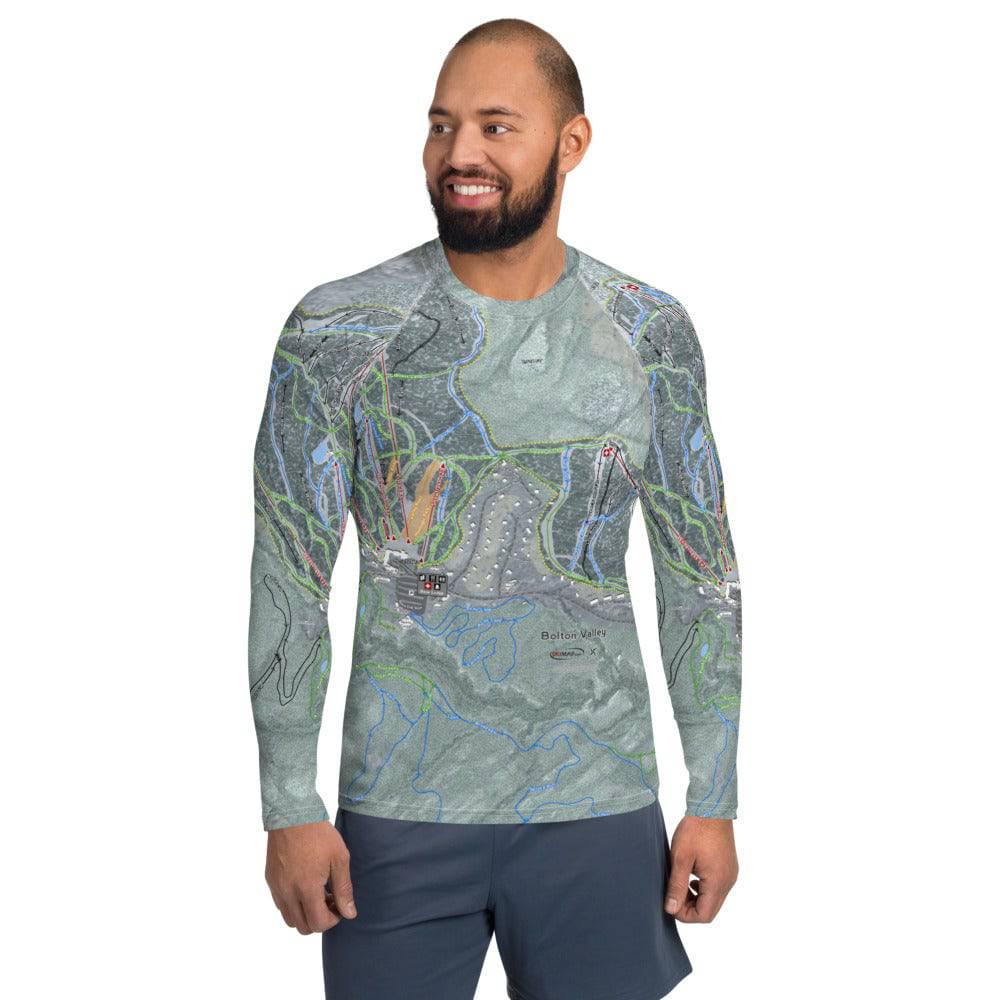 Bolton Valley, Vermont Ski Trail Map Men's Base Layer Top
