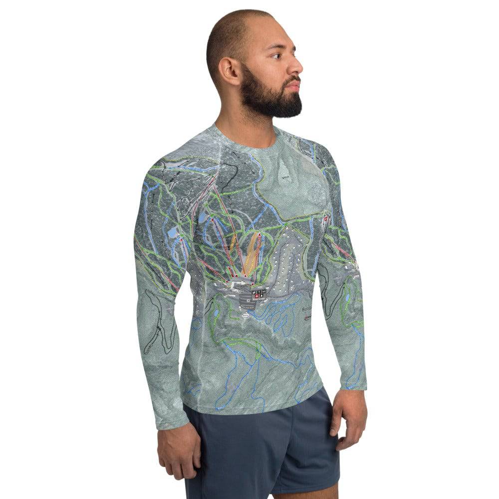 Bolton Valley, Vermont Ski Trail Map Men's Base Layer Top - Powderaddicts