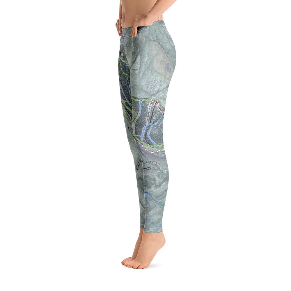 Bolton Valley, Vermont Ski Trail Map Women's Base Layer Bottom - Powderaddicts
