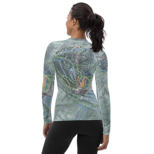 Bolton Valley, Vermont Ski Trail Map  Women's Base Layer Top - Powderaddicts