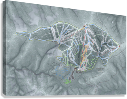 49 Degrees North Washington Ski Resort Map Wall Art