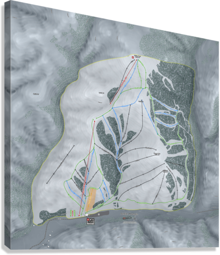 Soldier Mountain Idaho Ski Resort Map Wall Art