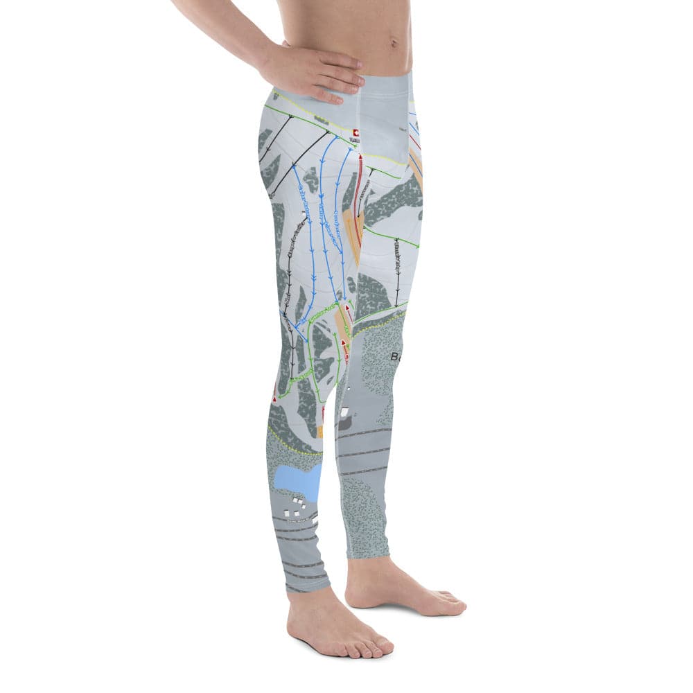 Boreal Mountain, California Ski Trail Map Men's Base Layer Bottom - Powderaddicts