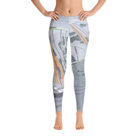 Boreal Mountain, California Ski Trail Map Women's Base Layer Bottom - Powderaddicts