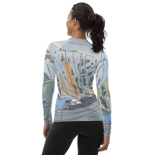 Boreal Mountain, California Ski Trail Map Women's Base Layer Top - Powderaddicts