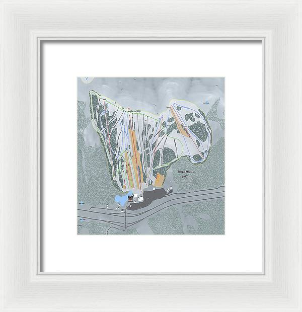 Boreal Ski Trail Map - Framed Print - Powderaddicts