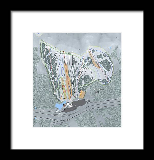 Boreal Ski Trail Map - Framed Print - Powderaddicts