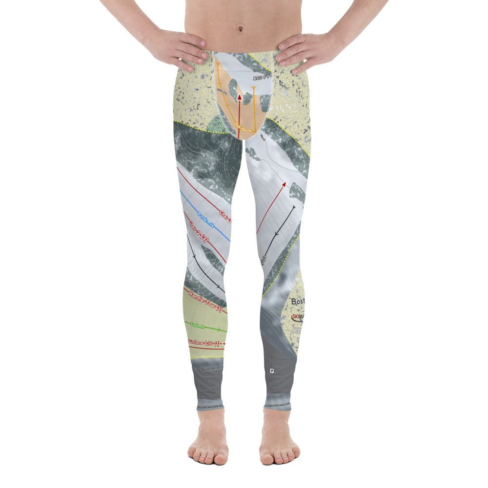 Boston Mills, Ohio Ski Trail Map Men's Base Layer Bottom
