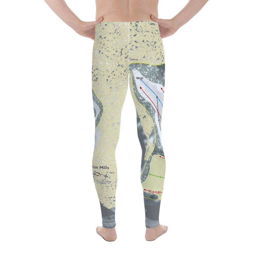 Boston Mills, Ohio Ski Trail Map Men's Base Layer Bottom - Powderaddicts
