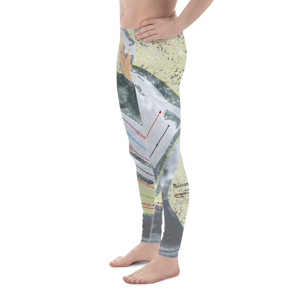 Boston Mills, Ohio Ski Trail Map Men's Base Layer Bottom - Powderaddicts