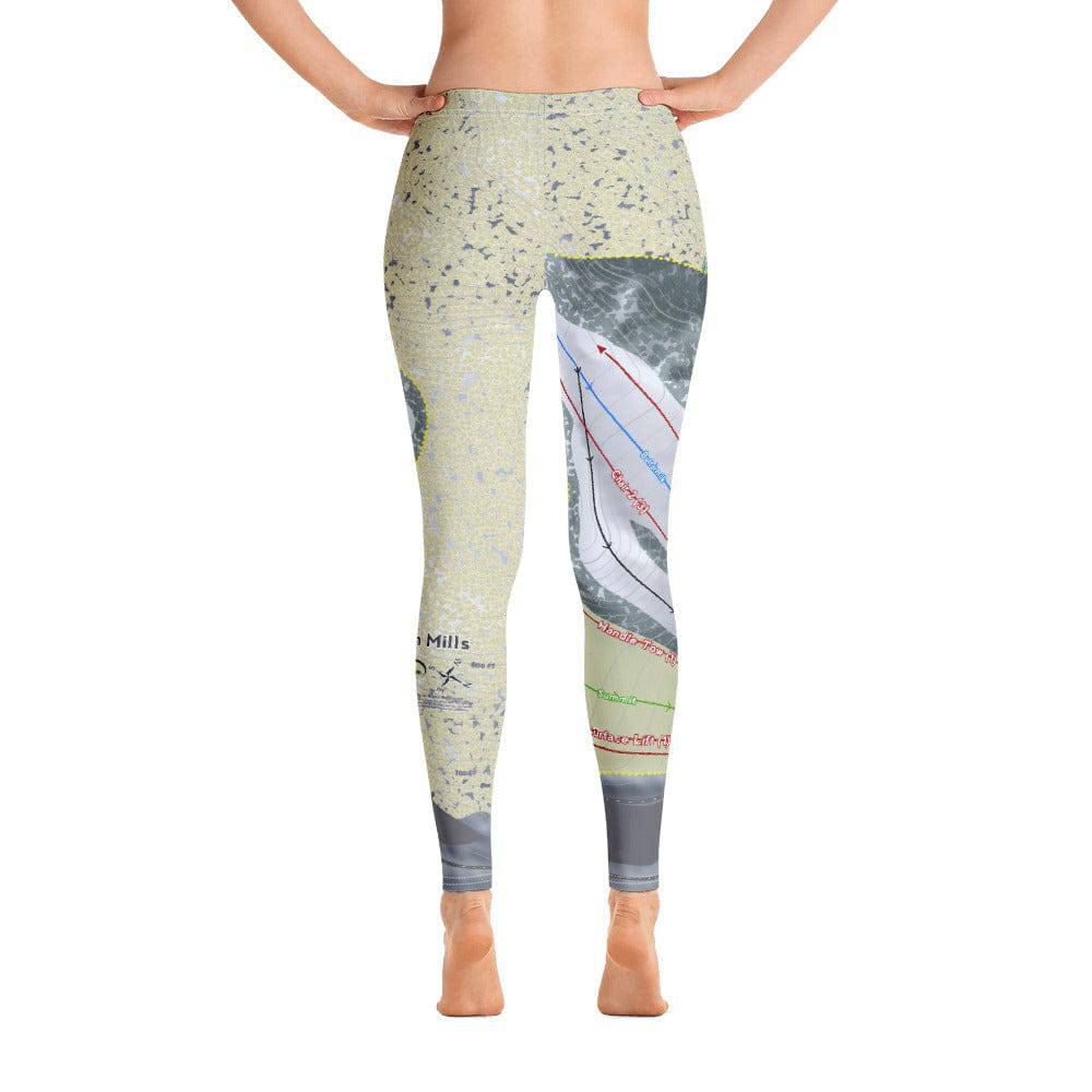 Boston Mills, Ohio Ski Trail Map Women's Base Layer Bottom - Powderaddicts