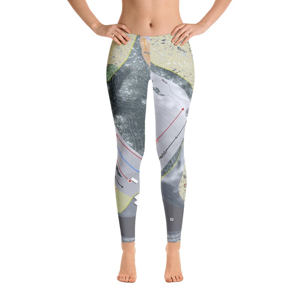 Boston Mills, Ohio Ski Trail Map Women's Base Layer Bottom - Powderaddicts