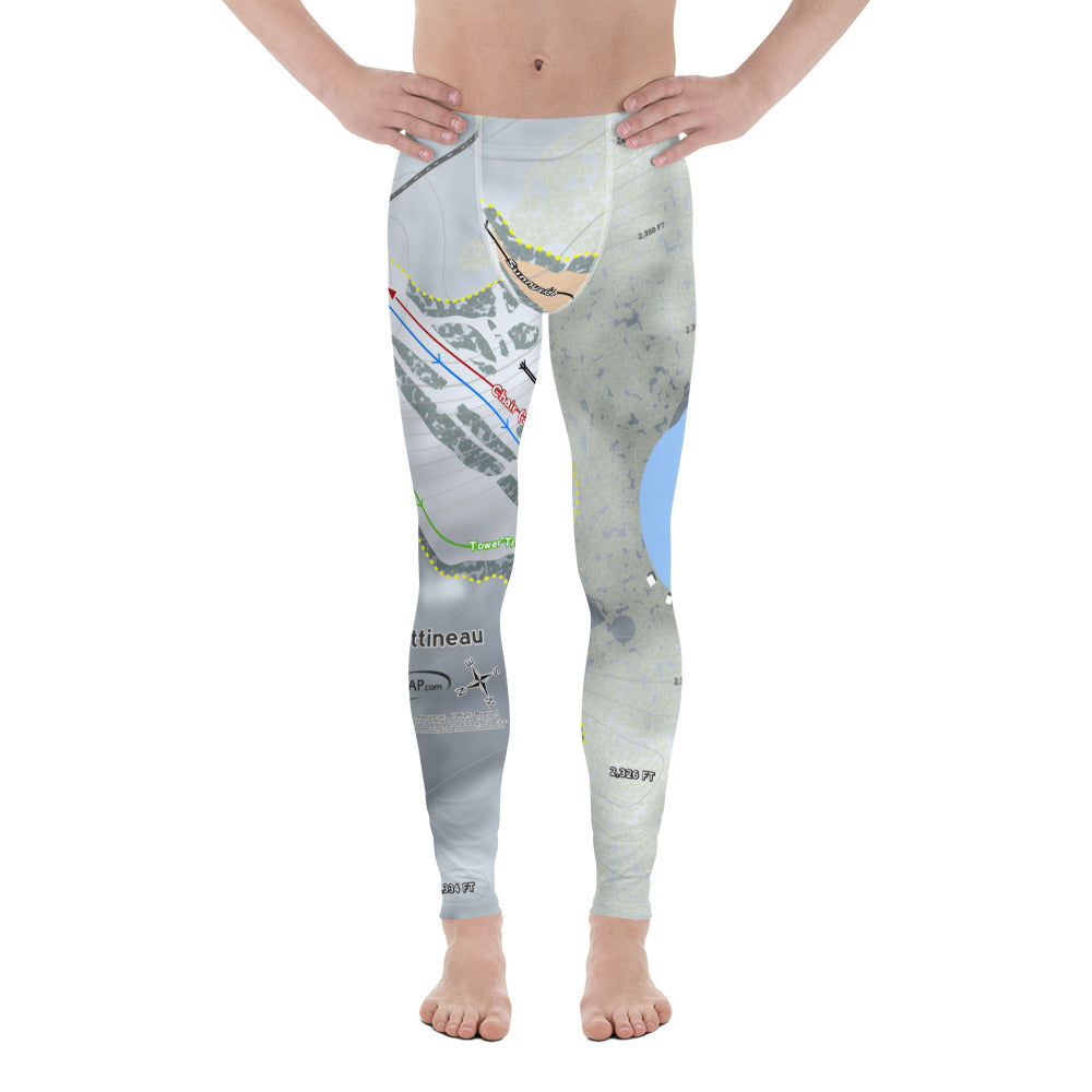 Bottineau, North Dakota Ski Trail Map Men's Base Layer Bottom - Powderaddicts