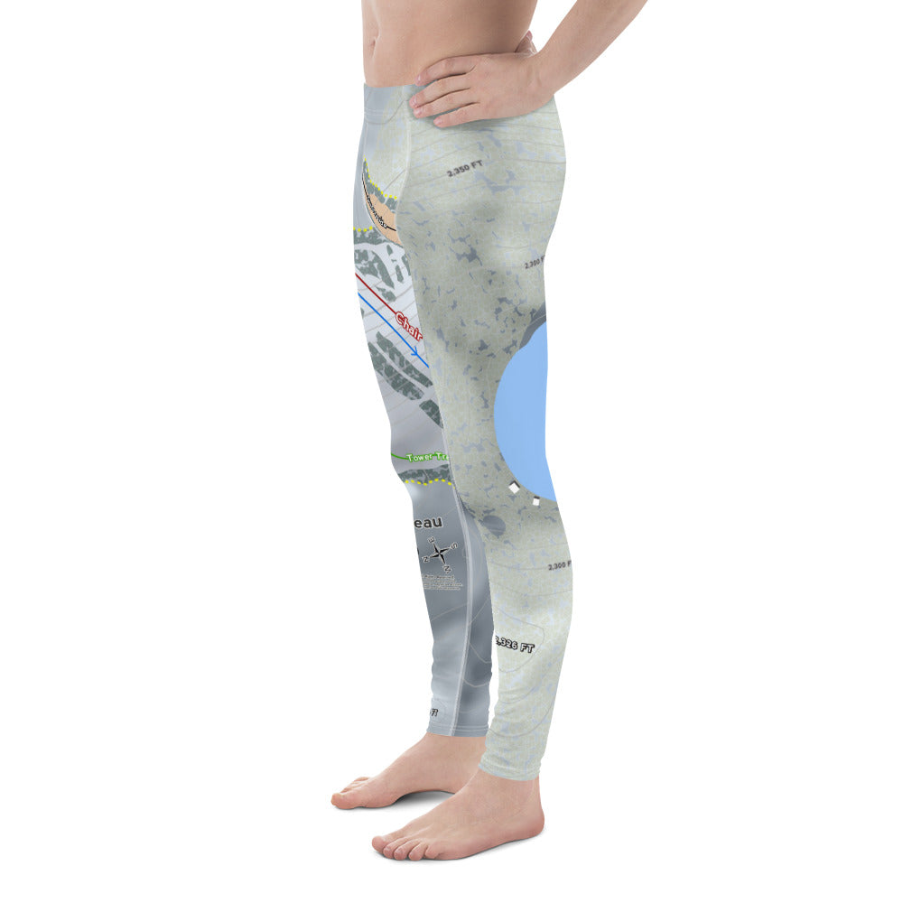 Bottineau, North Dakota Ski Trail Map Men's Base Layer Bottom - Powderaddicts